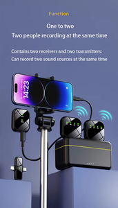 Microphone Lavalier sans fil professionnel K50 pour extérieur, anti-vent, avec boîtier de charge 3,5 mm, double Type-C et Lightning - Product Image 3