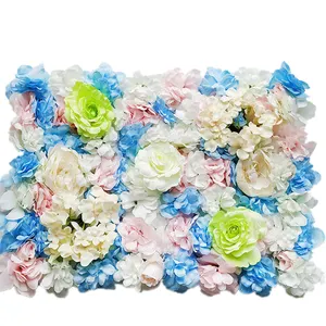 24 X 16 inch Silk Rose Wall for Wedding Party Home Decor Flower Wall Panel Pink Artificial Flower Wall Backdrop