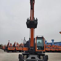 Excavatrice sur roues diesel Develon DX210W de 22 tonnes avec moteur haute performance pour la construction et les travaux de terrassement