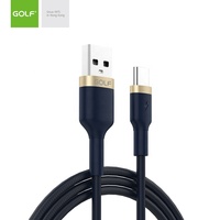 Kabel data kualitas tinggi 2,4 A pengisian cepat kabel USB mikro Tipe c PVC disesuaikan