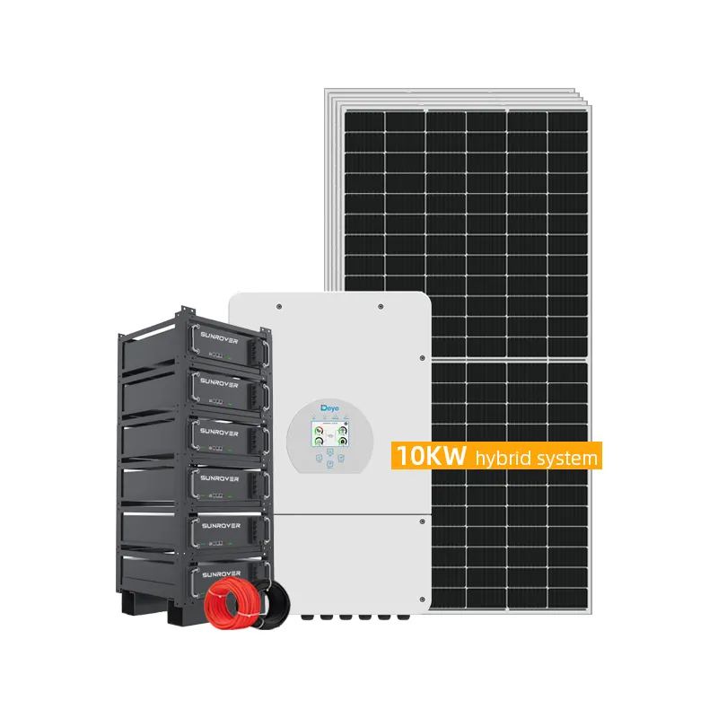 Smart 10kw Hybrid Photovoltaic Solar Energy Systems 5kw solar panel package system