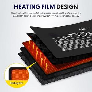120V 8*12 trong không thấm nước bò sát nhiệt Mat có thể điều chỉnh & an toàn sưởi ấm pad cho thằn lằn, rắn & rùa chúng tôi kép hiển thị kỹ thuật số - Product Image 3