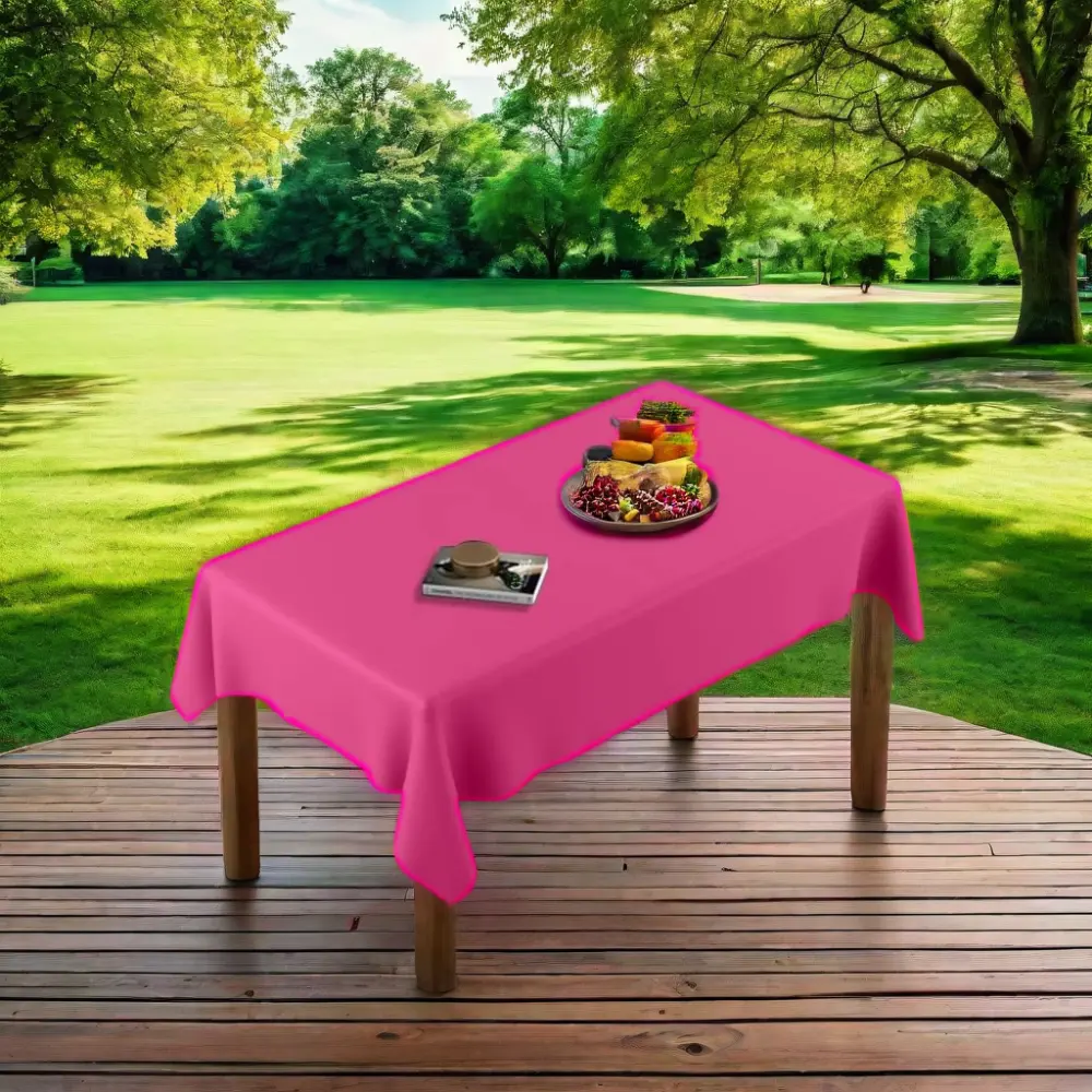 टेबल कवर प्लास्टिक डिस्पोजेबल मेज़पोश गुलाबी नीला लाल काला सफेद मेज़पोश पार्टी वेडिंग स्क्वायर मॉडर्न के लिए हेवी ड्यूटी सॉलिड