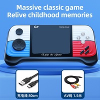 Nouvelle console de jeu portable G9, rétro, HD, joystick d'arcade, 666 jeux en 1, batterie 1200 mAh, résolution 640x480, pour cadeau