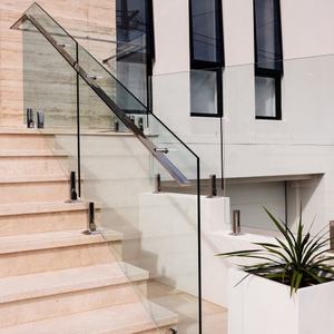 Rampe en verre sans cadre pour escaliers et balcons, <span class=keywords><strong>mini</strong></span> poteau en acier inoxydable, rampe en verre - Product Image 2