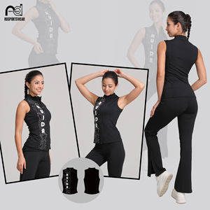Conjunto de Calentamiento Personalizado con Sublimación para Porristas, Traje de Entrenamiento Cómodo para Mujer, Chaqueta y Pantalones de Porristas para Niñas - Product Image 5