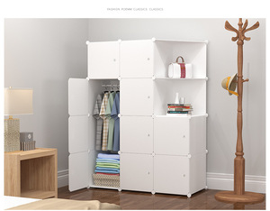 Folding <strong>Portable</strong> <strong>Wardrobe</strong> for Hanging Clothes Combination Armoire Modular Cabinet Storage Organizeral - Product Image 6