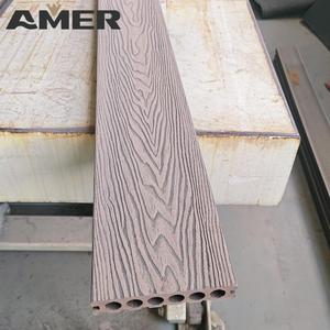 Plancher en WPC à grain de teck imperméable co-extrudé AMER, revêtement gaufré pour les zones extérieures humides - Product Image 2