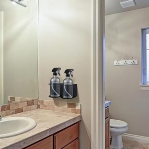 Wall <b>Mounted</b> <b>Spray</b> Bottle Holder 31.5Cm Heavy Duty Metal Storage Rack For Bathroom Organization - Product Image 2