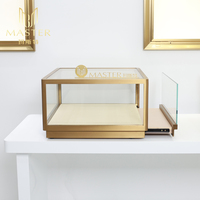 Vitrina Moderna para Mostrador MASTER, Gabinete de Joyería de Vidrio Templado Transparente, Cajón Deslizante, Decoración para Exhibición en Tiendas de Joyería