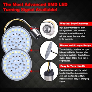 Phares LED pour moto, accessoires de modification <span class=keywords><strong>Harley</strong></span>, panneaux de clignotants LED, feux de position et arrière modifiés - Product Image 1