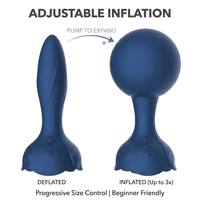 Vibromasseur anal gonflable Gelance, 10 modes, gonflage automatique, design rose, étanche IPX7, écologique, pour hommes et femmes