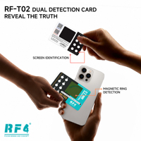 RF4 RF-T02 Bildschirm-Echtheitstester Ohne Demontage Schnelltest Magnetring-Erkennung Kompatibel mit iPhone 12-17 & Tablet