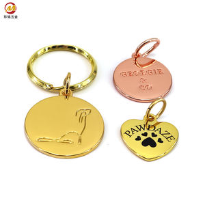 Etiquetas de Metal con logotipo personalizado para perro, nombre de identificación de mascota grabado, Collar, forma personalizada, gran oferta - Product Image 1