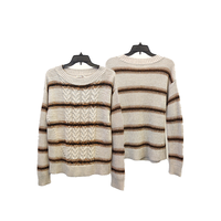 Ensemble de pulls en tricot pour femmes, col rond épais, anti-rides, automne, logo sur le devant