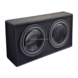 Car Stereo 12 inch Dual Trapezoid Ported Subwoofer Box Enclosure RMS 500W Peak 1000W Tube Strong Bass 12" Car Active subwoofers