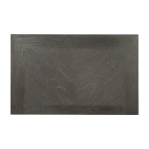 Classic Light Gray Nightstand 2 <b>Drawers</b> <b>Storage</b> Cubby Dark Brown Top Modern Farmhouse Bedroom Furniture - Product Image 4