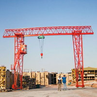 Grue portique à double poutre, directe usine, 2 à 16 tonnes, télécommandée, pour construction industrielle, avec moteur et boîte de vitesses, portée 5m-35m, 20m