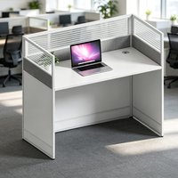 Poste de travail modulaire en bois moderne et simple pour personnel de bureau, avec cloison amovible, table de travail, mobilier de bureau professionnel