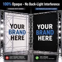 Bannière Flex 440G à dos noir, 100% opaque, impression recto-verso compatible pour bannières suspendues