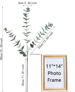 Ramas de Hojas de Eucalipto Artificiales en Oferta, Tallos de Hojas de Plástico para Decoración de Bodas, Hogar y Fotografía - Product Image 3