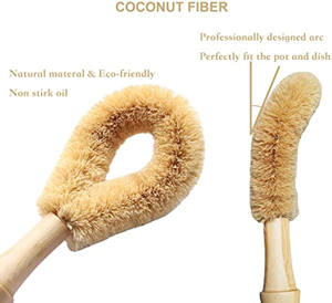 Dos Cepillos de Bambú para Limpiar Utensilios de Cocina, Cepillo de Bambú para Limpiar Sartenes, Cepillo para Limpiar Ollas y Sartenes - Product Image 3