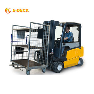 भारी शुल्क फोल्डेबल मोबाइल लॉजिस्टिक्स वायर जाल भंडारण धातु स्टील पिक ट्रॉली - Product Image 1