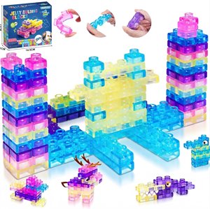 ตัวต่อ3D นิ่มแบบบีบได้สำหรับเด็ก40ชิ้นตัวต่อเยลลี่แบบนิ่มสามารถยืดหยุ่นได้เรียนรู้ได้ในช่วงต้น - Product Image 1
