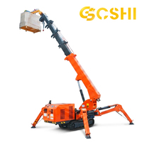 Mini-grue araignée de 1,2 à 16 tonnes, grue sur chenilles télescopique, flèche rotative à 360°, certifiée CE, électrique ou diesel, pour la construction