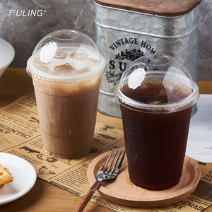 Vasos Desechables FULING con Tapa PET, Vasos de Plástico para Smoothies de 16 oz con <span class=keywords><strong>Tapas</strong></span> - Product Image 6