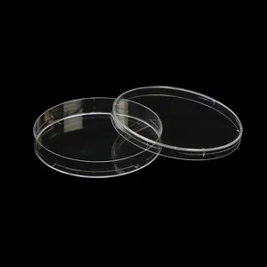 Labor Großhandel Transparente Kunststoff Zellkultur behälter Polystyrol 90x15mm Sterile Agar platten 9cm Petrischale