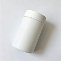 Pot en plastique HDPE blanc doux au toucher de 300 ml, 500 ml, 400 ml, 16 oz, 32 oz pour poudre protéinée, suppléments, gommes et capsules molles