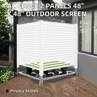 Panneau de clôture en PVC à lattes horizontales pour cour, balcon, terrasse, usage extérieur, qualité supérieure