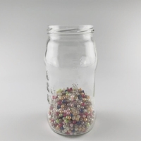 Transparan 250ml 500ml 730ml Honey Glass Jam Jar kaleng kaca acar dengan tutup logam