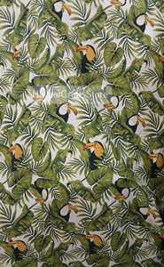 Tela Estampada con Tucanes Tropicales, Tejido de Algodón Transpirable de Gran Ancho para Prendas Femeninas - Product Image 2