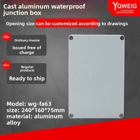 Boîtier extérieur en aluminium moulé sablé YQWEIG FA63 240x160x75mm, boîte de jonction, niveau de protection d'étanchéité des câbles : Aucun