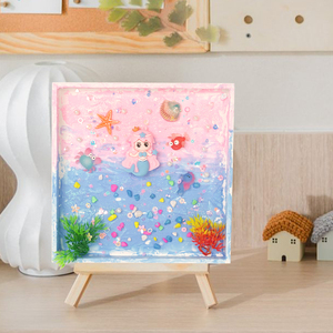 <span class=keywords><strong>WingArt</strong></span> DIY 3D dekorative Rahmen-Ozean Meerjungfrau Prinzessin Seepferdchen Creme Simulation Lernspiel zeug für kreative Kinder - Product Image 4