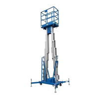 Plateforme élévatrice hydraulique verticale portable en alliage d'aluminium Xinchaoyue, hauteur de travail de 12 m pour entrepôt et usine
