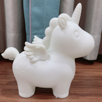 Kit d'art de coulée de peinture en résine bricolage populaire jouet ours et licorne avec fluide lumineux pour enfants-ensemble d'artisanat de Noël