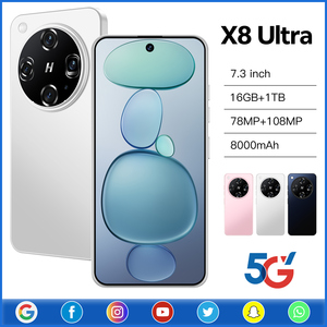 Phong Cách Mới X8 Siêu Mở Khóa 5G Điện Thoại Thông Minh 108MP 100W 16GB + 1Tb Bộ Nhớ 7.3 Inch HD Màn Hình <span class=keywords><strong>Android</strong></span> 14 Dual Thẻ Pháp Cho - Product Image 2
