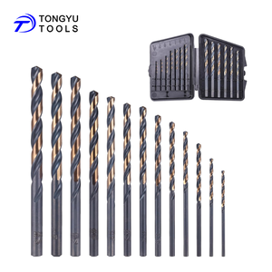 13 cái HSS khoan <span class=keywords><strong>bit</strong></span> thiết lập 1/16 "để 1/4", 135 ° chia điểm SAE <span class=keywords><strong>jobber</strong></span> Twist <span class=keywords><strong>Bit</strong></span> Kit cho kim loại cứng gang PVC gỗ trong hộp kim loại - Product Image 1