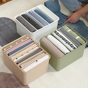 Clothing Organizer Rectangular <b>Stackable</b> With Compartments For <b>Wardrobe</b> <b>Storage</b> Pants Underwear Classification - Product Image 4