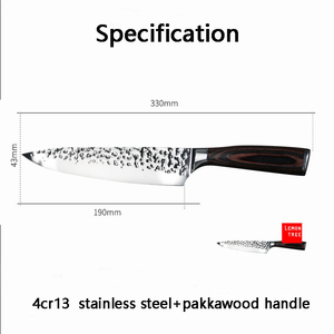 IOKO japonés Damasco láser patrón Santoku cuchillo Chef rebanador cuchillo de cocina Pakka mango de madera para Sushi bistec Material de <span class=keywords><strong>Metal</strong></span> - Product Image 6