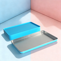 Petite boîte en métal rectangulaire personnalisée avec couvercles, mini boîte vide pour bonbons, étui portable pour savon, menthe, biscuits