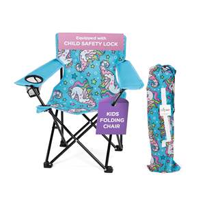 كرسي تخييم قابل للطي قابل للطي قابل للطي للأطفال بإطار معدني مخصص للبيع بالجملة ، يسهل حمله أثناء التخييم - Product Image 1