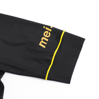 Maillot de cyclisme pour homme Mcycle, manches courtes, noir uni, anti-odeur, anti-UV, teinture unie, design d'équipe par transfert thermique, MOQ 10 pièces
