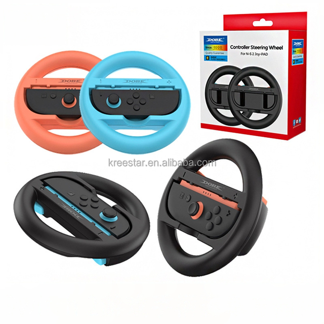 Game Controller Racing Steering Wheel for Switch2 Console Left and Right Joypad Controllers Circular Steering Wheel Bracket