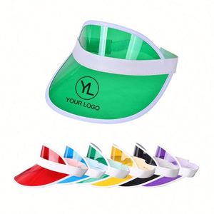 Gorra de PVC Transparente Personalizada con Logotipo, Varios Colores, Económica, Deportiva, de Verano, con Visera para el Sol, Protección UV, Cierre Elástico - Product Image 1