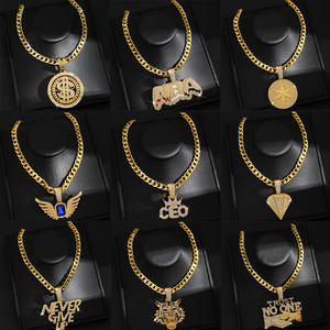 Collar Creativo Personalizado con Colgante en Forma de Corazón Estilo Europeo/Americano, Éxito de Ventas Transfronterizo de Moda Hip-Hop - Product Image 2