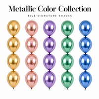 Ballons de fête d'anniversaire en gros, 12 pouces, en latex, pour hélium, en vrac, métalliques, chromés, or, argent, vert, bleu, ballons gonflables